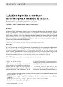 Adicción a biperideno y síndrome anticolinérgico: A propósito