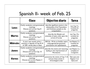 Spanish Week of X