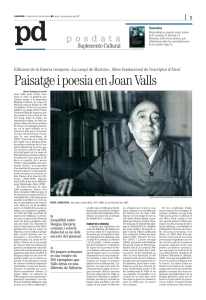 Paisatge i poesia en Joan Valls - Levante-EMV