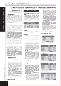 Cartas .ianzas en las Empresas de Intermediación Laboral