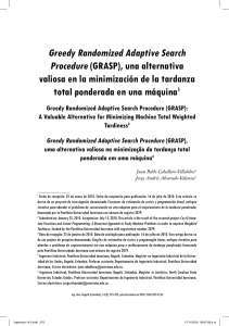 Greedy Randomized Adaptive Search Procedure (GRASP), una