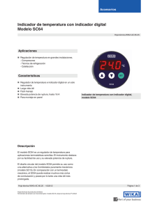 Indicador de temperatura con indicador digital Modelo SC64
