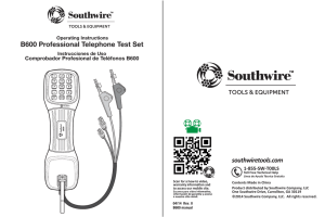 southwiretools.com B600 Professional Telephone Test Set