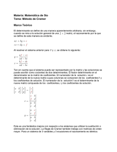 G.6 Método de Cramer