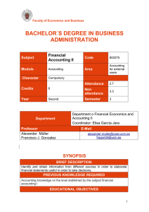 BACHELOR´S DEGREE IN BUSINESS ADMINISTRATION