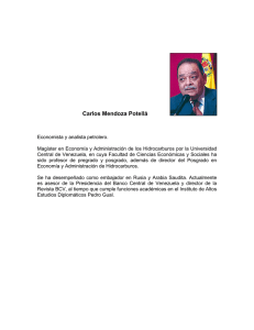 Carlos Mendoza Potellá - Banco Central de Venezuela