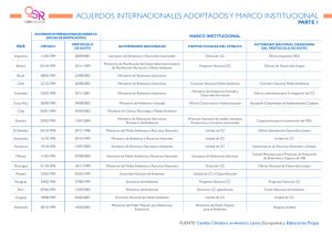 acuerdos internacionales adoptados y marco institucional