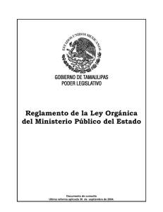 Reglamento de la Ley Orgánica del Ministerio Público del Estado
