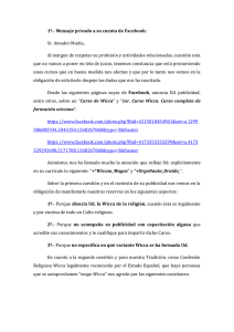 1º.- Mensaje privado a su cuenta de Facebook: Sr. Amador Muiña