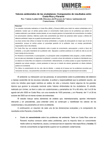 Comparacion Valores ambientales CR y Panamá