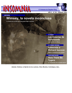 Wimsey, la novela inconclusa