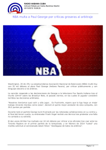 NBA multa a Paul George por críticas groseras al arbitraje