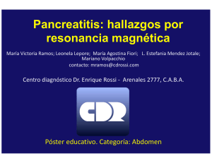 Pancreatitis: hallazgos por resonancia magnética