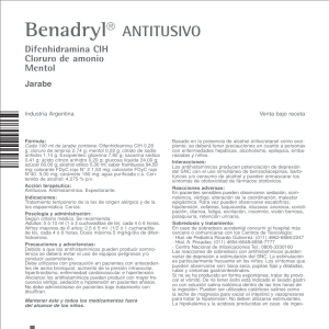 Benadryl® ANTITUSIVO