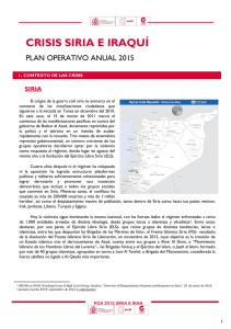 Plan Operativo Anual de Acción Humanitaria Siria 2015.