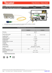 Transmisor óptico de vía de retorno para TE-OD200x Plug