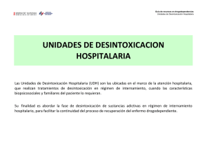 Unidades de Desintoxicación Hospitalaria (UDH)