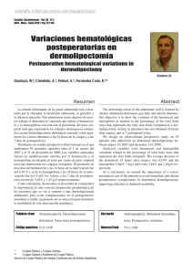 Variaciones hematológicas postoperatorias en dermolipectomía