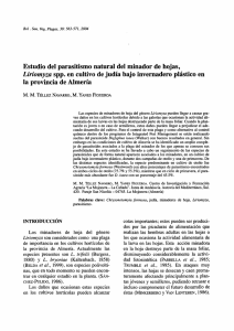 Estudio del parasitismo natural del minador de hojas, Liriomyza spp