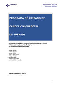 Programa de cribado de Cáncer Colorrectal de Euskadi