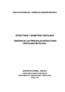 estructuras y geometrías cristalinas