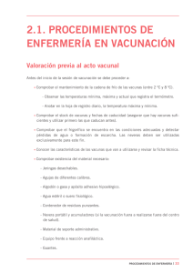 2.1. procedimientos de enfermería en vacunación