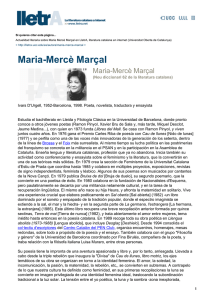 Maria-Mercè Marçal en lletrA, la literatura catalana en internet