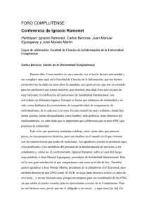Ignacio Ramonet - Universidad Complutense de Madrid