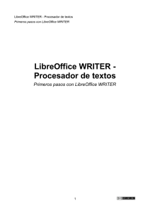LibreOffice WRITER - Procesador de textos