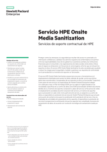 Hoja de datos del servicio HPE Onsite Media Sanitization