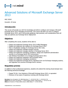 Advanced Solutions of Microsoft Exchange Server 2013