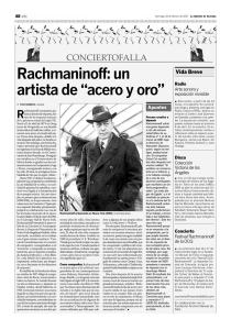 Rachmaninoff: un artista de “acero y oro”