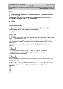 Oficina d`Accés a la Universitat Pàgina 1 de 5 PAU 2014 Criteris