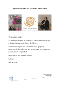 Agenda Febrero 2015 – María Salud Falcó