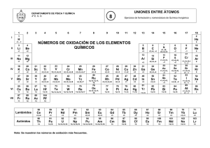 nº oxidacion elementos quimicos