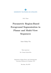 Parametric Region-Based Foreground Segmentation in