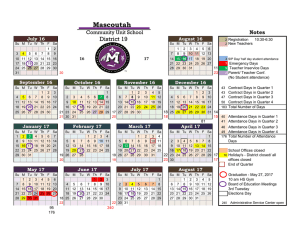 2016-17 District Calendar Grid - Mascoutah Community Unit School