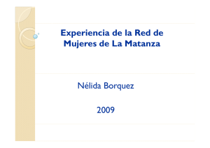 Experiencia Red de Mujeres de La Matanza Nelly Borquez