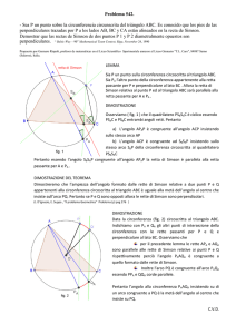 Problema 542. - Sea P un punto sobre la circunferencia circunscrita