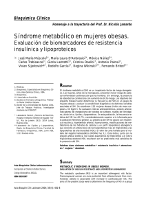 Síndrome metabólico en mujeres obesas.
