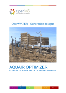 Dossier AQUAIR. Mallas de cosecha de agua atmosférica
