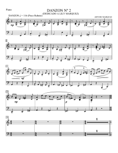 Marquez - Danzón Nº 2 Piano