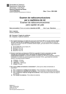 Examen de radiocomunicacions per a capità/ana de iot