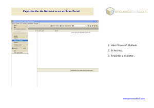 Exportación de Outlook a un archivo Excel
