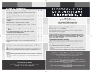 Folleto Campaña contra la Homofobia