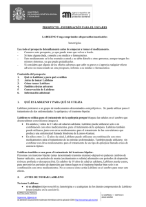 Prospecto Labileno 5 mg comprimidos dispersables/masticables