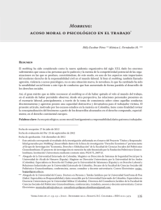 Mobbing: acoso moral o psicológico en el trabajo