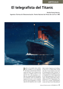 El telegrafista del Titanic - Colegio Oficial de Ingenieros Técnicos de