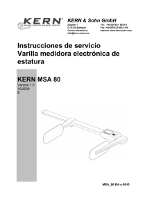 Instrucciones de servicio Varilla medidora electrónica de estatura