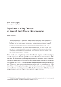 Mysticism as a Key Concept of Spanish Early Music Historiography